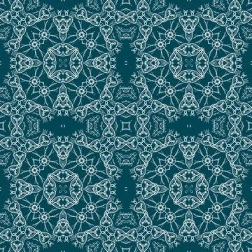 Christmas seamless pattern. Christmas background blue. Snowflake pattern. H.. Stock Illustration
