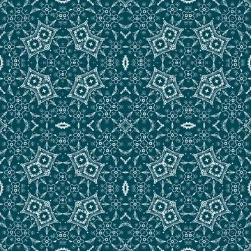 Christmas seamless pattern. Christmas background blue. Snowflake pattern. H.. Stock Illustration