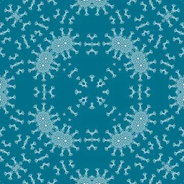 Christmas seamless pattern. Christmas background blue. Snowflake pattern. H.. 스톡 일러스트