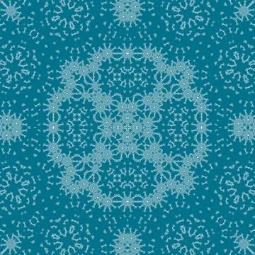 Christmas seamless pattern. Christmas background blue. Snowflake pattern. H.. Stock Illustration