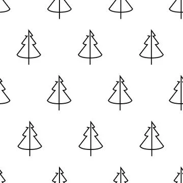 Christmas seamless pattern with christmas tree, vector background. Design イラスト素材