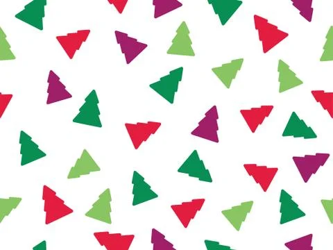 Christmas seamless pattern with Christmas tree. Holiday time fir tree. Festiv Ilustración de archivo