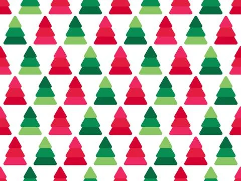 Christmas seamless pattern with Christmas tree. Holiday time fir tree. Festiv Ilustración de archivo