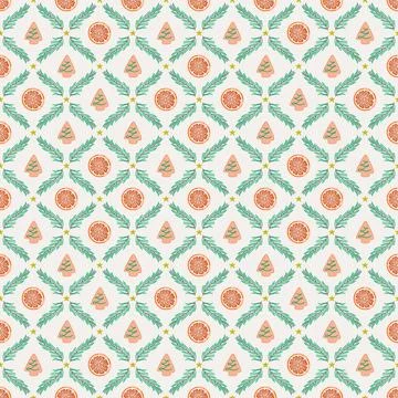 Christmas seamless pattern with Christmas tree branches. 스톡 일러스트