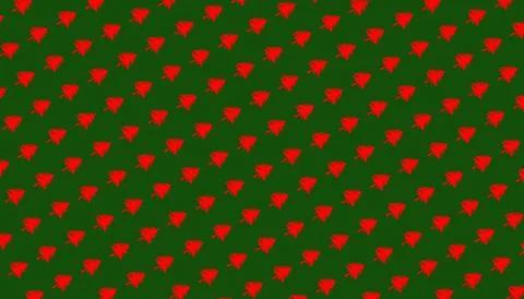 Christmas seamless pattern with christmas trees on green wallpaper backgrou.. Stock Illustration