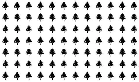 Christmas seamless pattern with christmas trees on white wallpaper backgrou.. Illustrazione stock