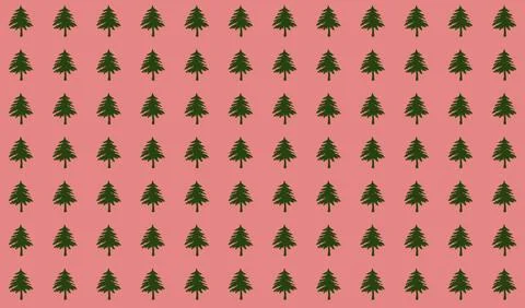 Christmas seamless pattern with christmas trees on white wallpaper backgrou.. Stock Illustration