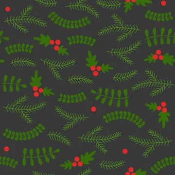 Christmas seamless pattern with clipping mask, easy to editable Stock Illustration