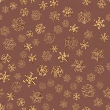 Christmas seamless pattern with colored snowflake, winter festive ornament fo Illustrazione stock