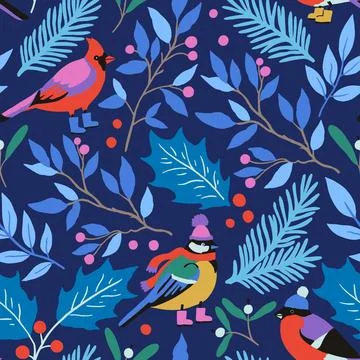 Christmas seamless pattern with cute design elements, Christmas tree toys, .. 스톡 일러스트