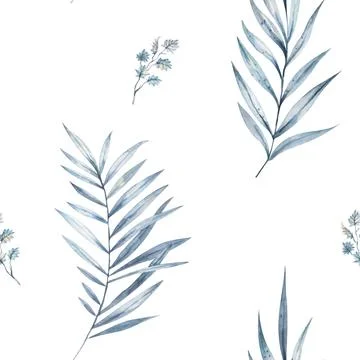 Christmas seamless pattern in engraving style. Vintage. Botanical background Stock Illustration