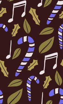 Christmas seamless pattern with fir tree Stock Illustration