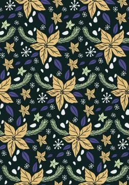 Christmas seamless pattern with fir tree 스톡 일러스트