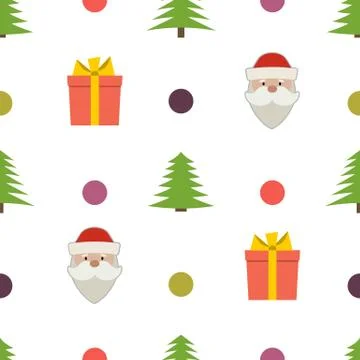 Christmas seamless pattern with gift box Stock Illustration
