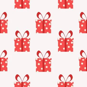 Christmas seamless pattern with gift boxes. Stock Illustration