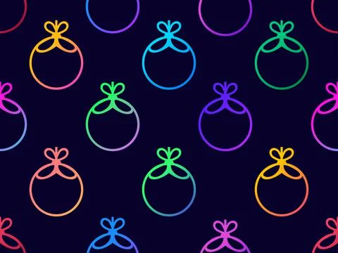 Christmas seamless pattern with gradient Christmas balls. Contour of a Christ Illustrazione stock