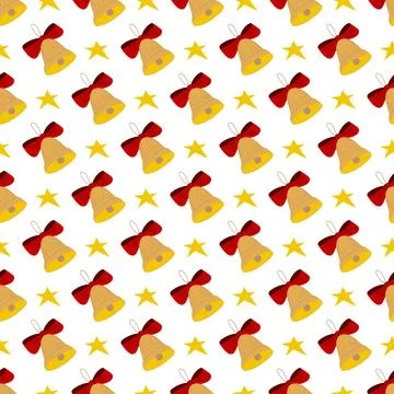 Christmas seamless pattern in hand draw style Stock Illustration