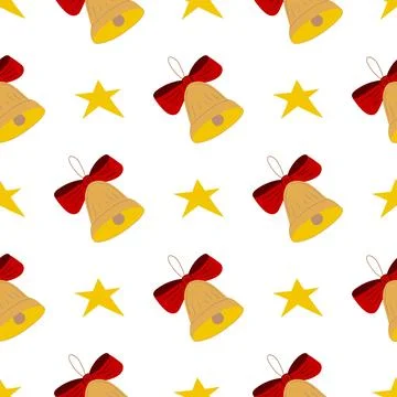 Christmas seamless pattern in hand draw style Stock Illustration