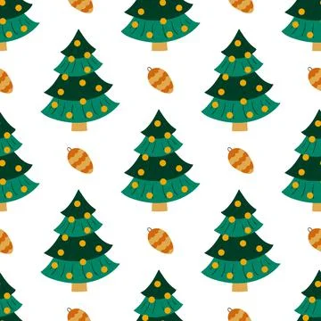 Christmas seamless pattern in hand draw style イラスト素材