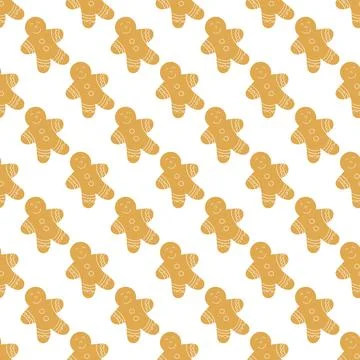 Christmas seamless pattern in hand draw style Stock Illustration