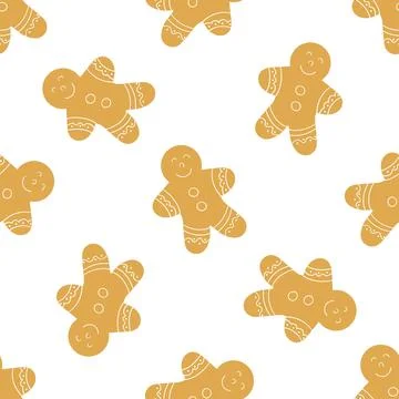 Christmas seamless pattern in hand draw style Illustrazione stock