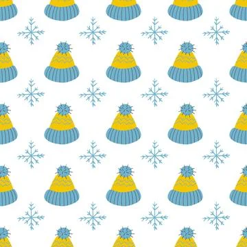 Christmas seamless pattern in hand draw style Stock Illustration