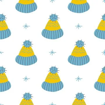 Christmas seamless pattern in hand draw style Stock Illustration
