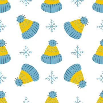 Christmas seamless pattern in hand draw style Stock Illustration