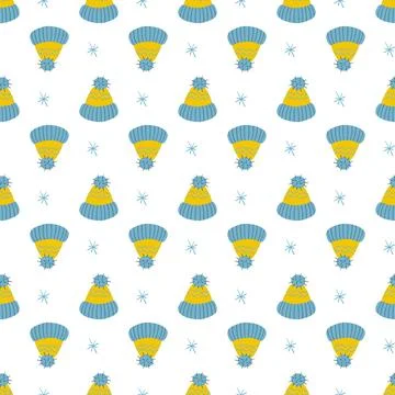 Christmas seamless pattern in hand draw style Stock Illustration