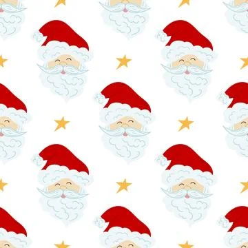 Christmas seamless pattern in hand draw style Stock Illustration