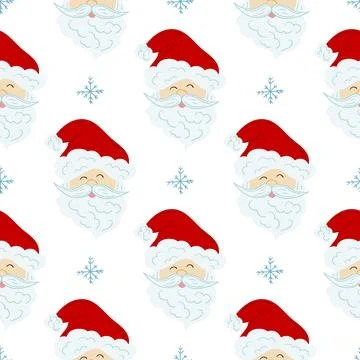 Christmas seamless pattern in hand draw style Stock Illustration