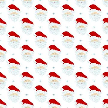 Christmas seamless pattern in hand draw style Stock Illustration