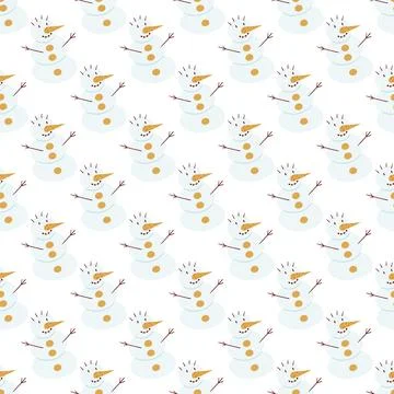 Christmas seamless pattern in hand draw style Stock Illustration