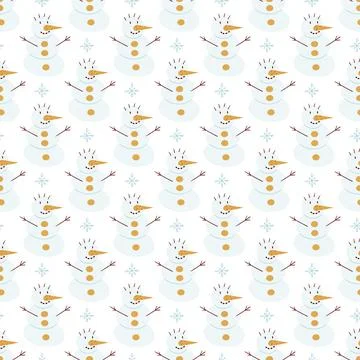 Christmas seamless pattern in hand draw style Stock Illustration