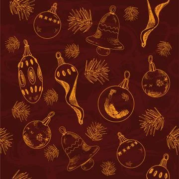 Christmas seamless pattern Stock Illustration