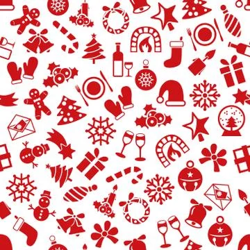 Christmas seamless pattern Stock Illustration