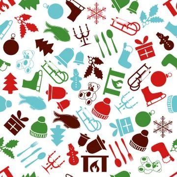 Christmas seamless pattern Stock Illustration
