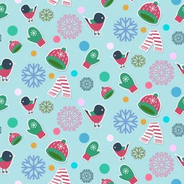 Christmas seamless pattern 库存插图