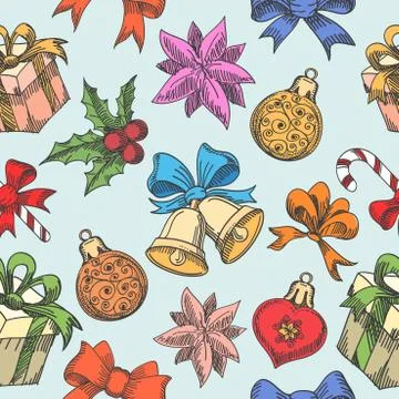 Christmas Seamless Pattern Stock Illustration