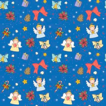 Christmas seamless pattern Stock Illustration