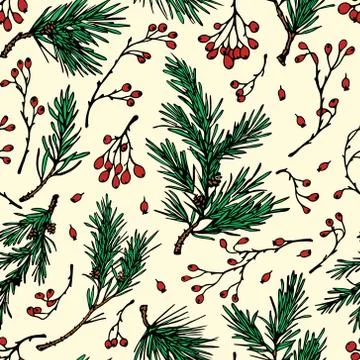 Christmas seamless pattern Stock Illustration