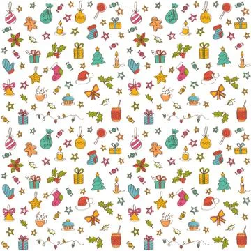 Christmas Seamless pattern Stock Illustration