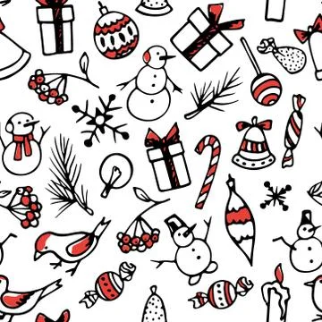 Christmas seamless pattern Stock Illustration