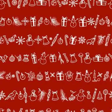 Christmas seamless pattern Stock Illustration