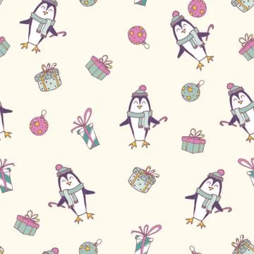 Christmas Seamless Pattern Stock Illustration