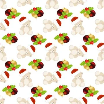 Christmas seamless pattern Stock Illustration