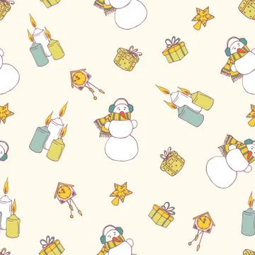 Christmas Seamless Pattern Stock Illustration