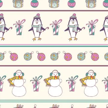 Christmas Seamless Pattern Stock Illustration