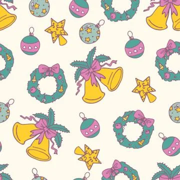 Christmas Seamless Pattern Stock Illustration