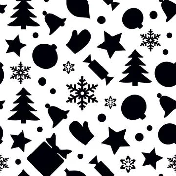 Christmas seamless pattern Stock Illustration